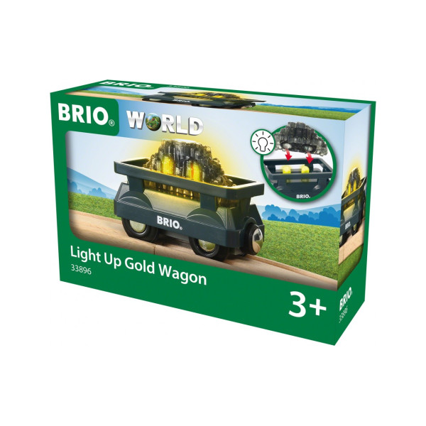 Вагон BRIO із золотом та світлом (33896)