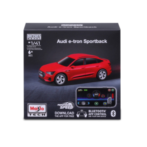 Машинка іграшкова на дистанційному керуванні "Audi e-tron Sportback", масштаб 1:41