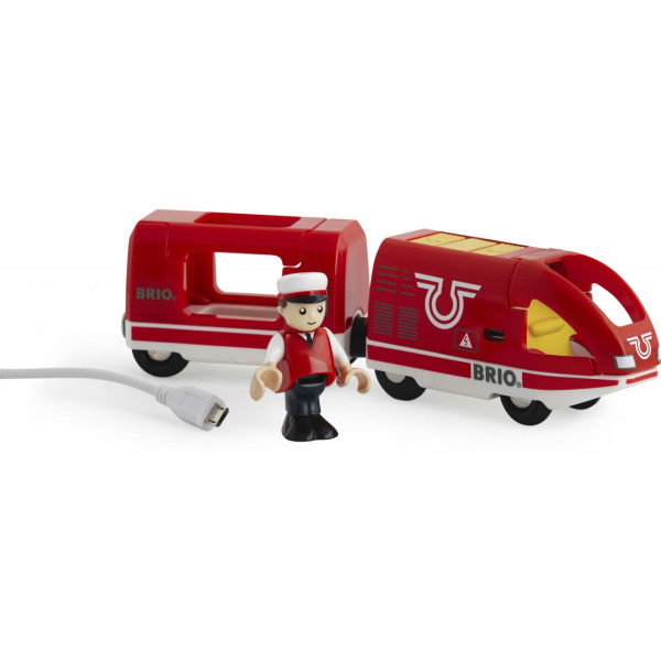Пасажирський поїзд BRIO c USB підзарядкою (33746)