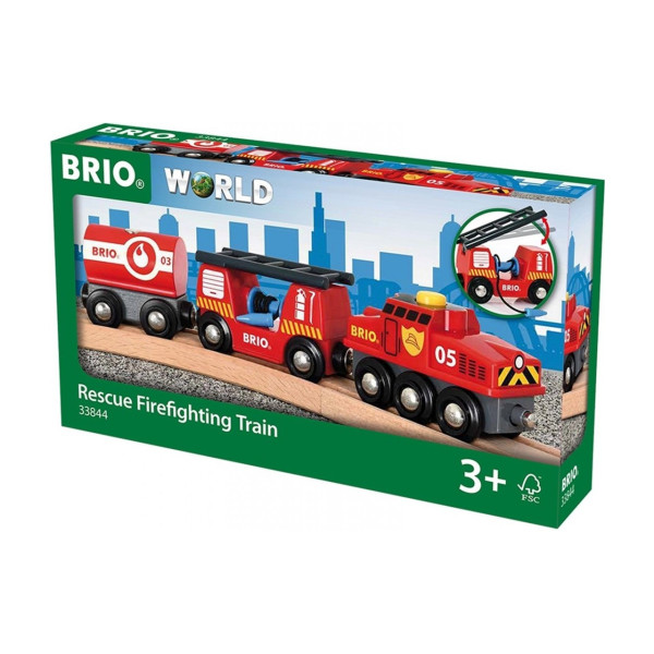 Рятувальний пожежний поїзд для залізниці BRIO (33844)