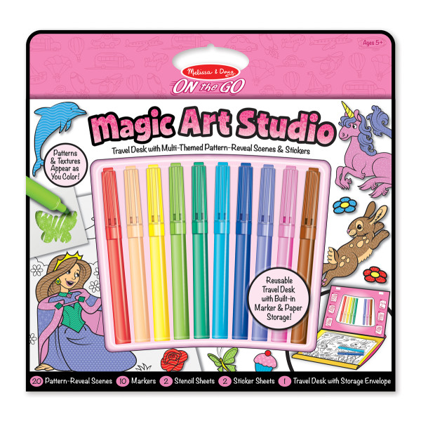 Чарівний набір для дівчаток "Розмальовка, наліпка, трафарет" Melissa&Doug (MD5500)