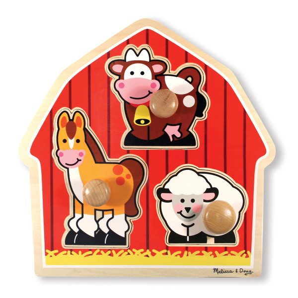Формовий пазл для малюків "Тварини з ферми" Melissa&Doug (MD2054)