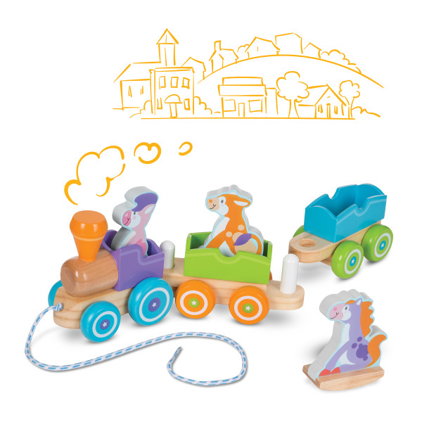 Дерев'яний потяг з тваринами Melissa&Doug (MD14608)