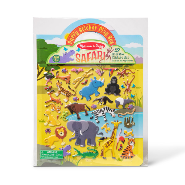Об'ємні багаторазові наліпки "Сафарі" Melissa&Doug (MD9106)