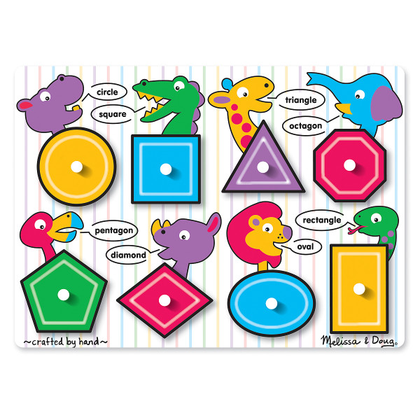 Дерев'яна рамка-вкладиш "Геометричні фігури" Melissa&Doug (MD3285)