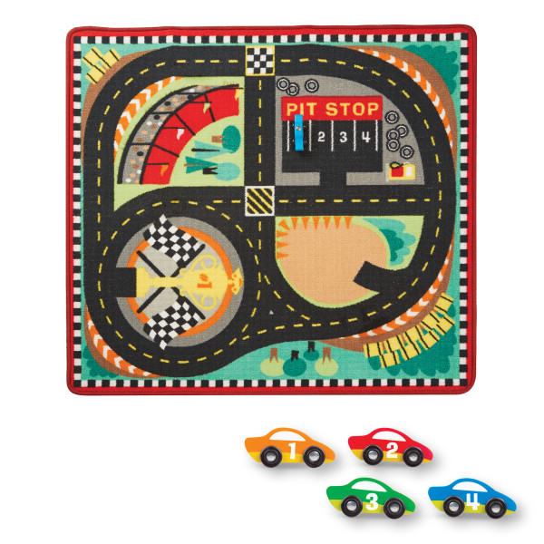 Ігровий килимок з машинками "Гоночна траса" Melissa&Doug (MD9401)
