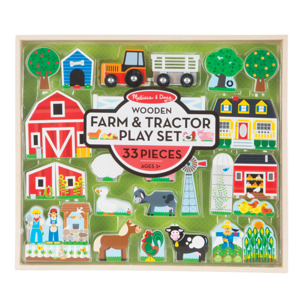 Дерев'яний ігровий набір "Ферма і трактор" Melissa&Doug (MD4800)