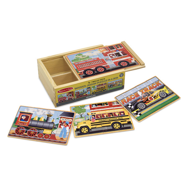 Набір із 4 пазлів в коробці "Машинки" Melissa&Doug (MD3794)