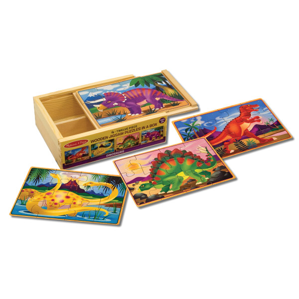 Набір із 4 пазлів в коробці "Динозаври" Melissa&Doug (MD3791)