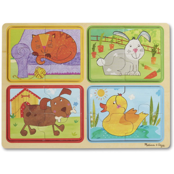 Дерев'яні пазли у футлярі "Грайливі друзі" Melissa&Doug (MD31364)