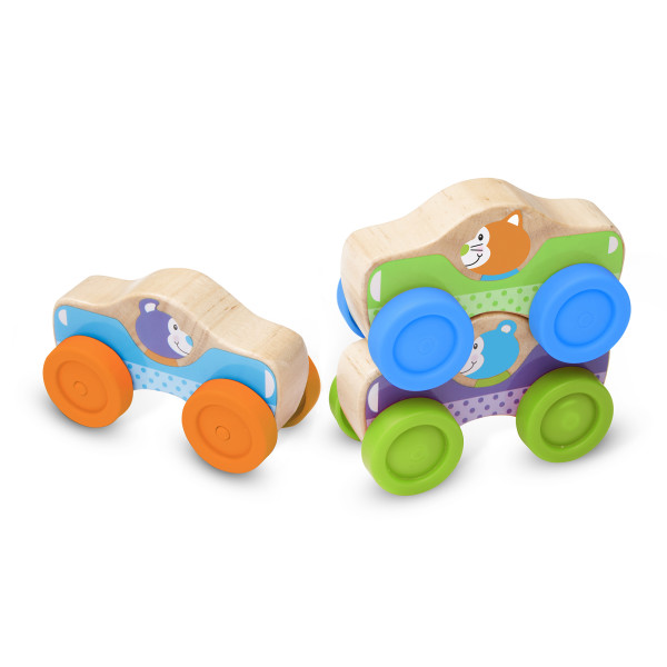 Набір дерев'яних машинок / пірамідок для малюків Melissa&Doug (MD40129)
