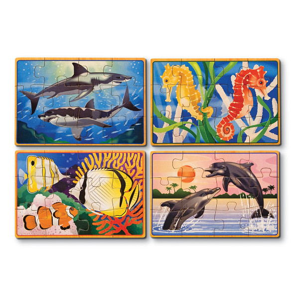 Набір із 4 пазлів в коробці "Життя моря" Melissa&Doug (MD3795)