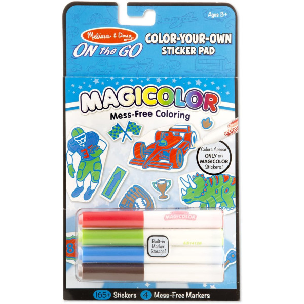 Магічні наліпки-розмальовки - блакитні Melissa&Doug (MD9130)