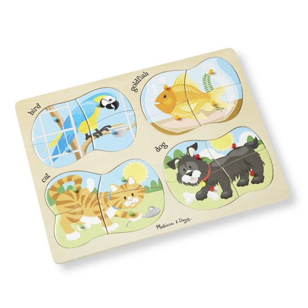 Дерев'яні пазли 4 в 1 "Домашні тварини" Melissa&Doug (MD9861)