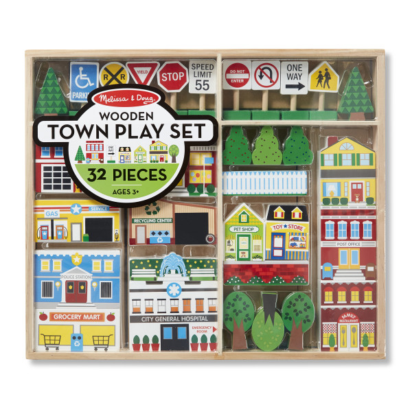 Дерев'яний ігровий набір "Місто" Melissa&Doug (MD4796)