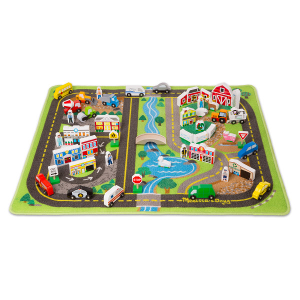МЕГА-набір "Дорожній килимок / дерев'яні іграшки" Melissa&Doug (MD5195)