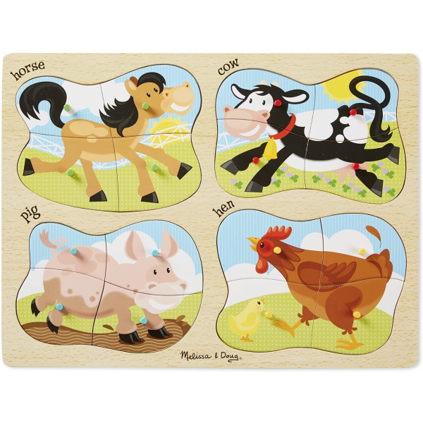 Дерев'яні пазли 4 в 1 "Ферма" Melissa&Doug (MD9858)
