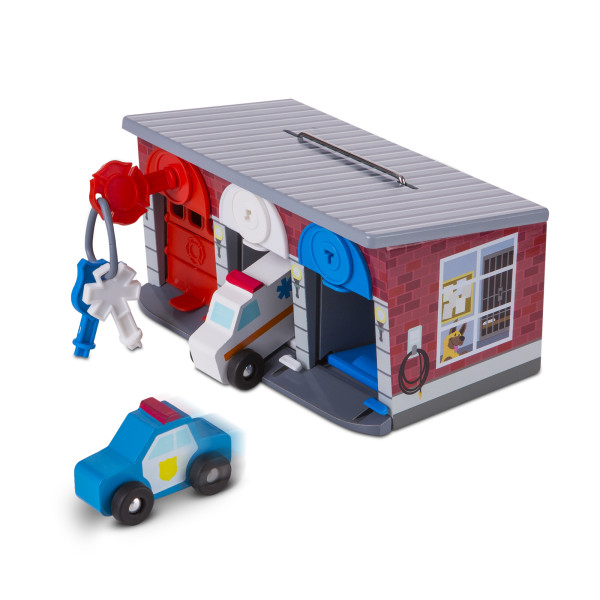 Дерев'яний гараж рятувальних машин з ключами Melissa&Doug (MD4607)