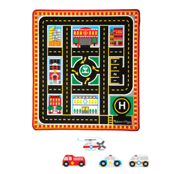 Ігровий килимок з машинками "Рятувальні автомобілі" Melissa&Doug (MD9406)