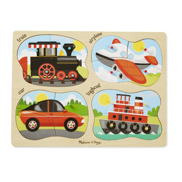 Дерев'яні пазли 4 в 1 "Транспорт" Melissa&Doug (MD9865)