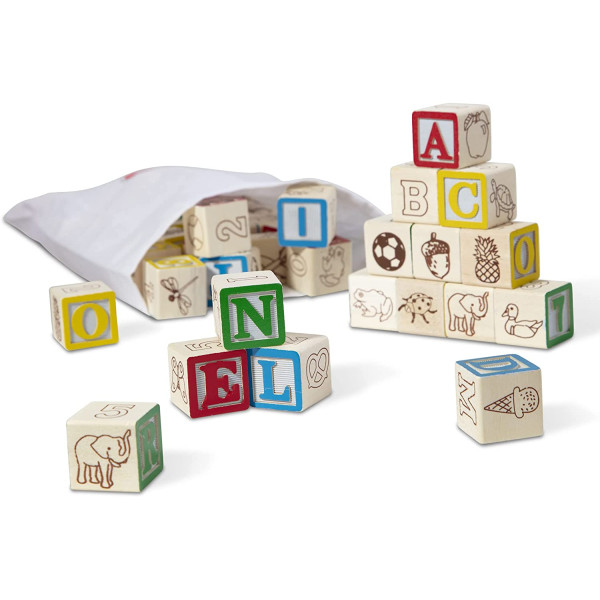 Дерев'яна азбука / цифри на кубиках Melissa&Doug (MD1900)