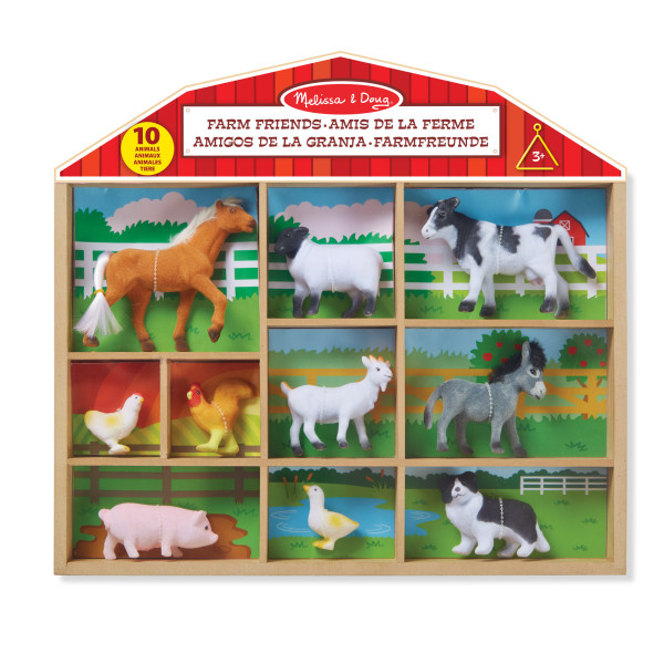 Ігровий набір тварин ферми, 10 штук Melissa&Doug (MD10594)