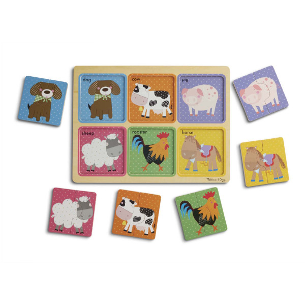 Дерев'яні пазли у футлярі "Друзі ферми" Melissa&Doug (MD31363)
