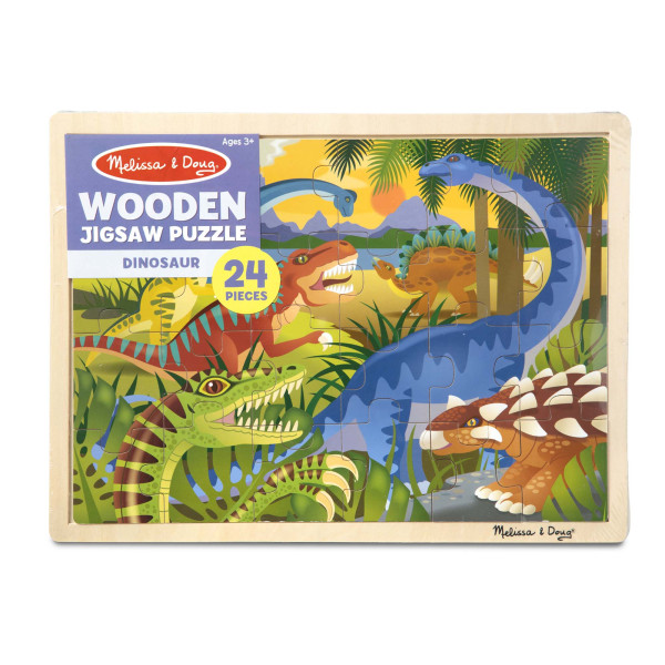 Дерев'яні пазли в рамці "Динозаври", 24 елемента Melissa&Doug (MD19066)