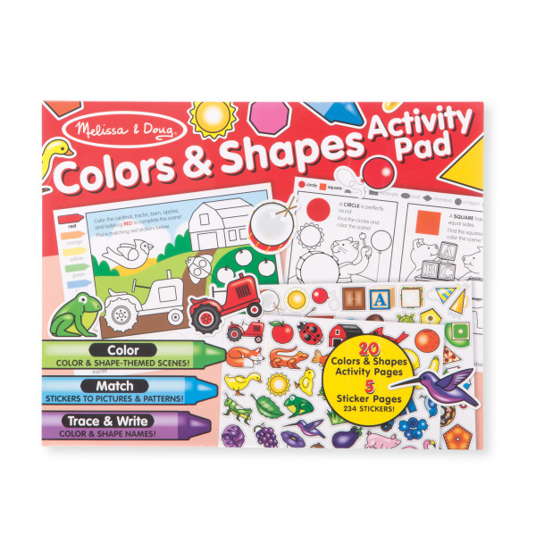 Альбом розмальовок / наліпок "Кольори і фігури" Melissa&Doug (MD8564)