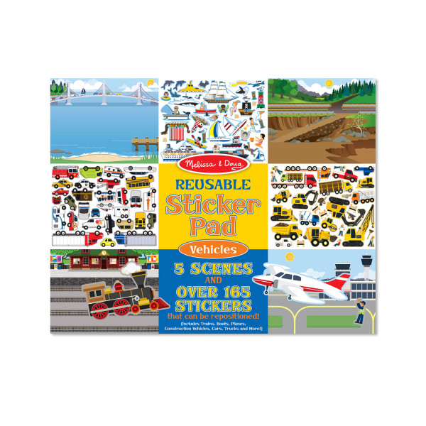 Набір багаторазових наліпок "Транспорт" Melissa&Doug (MD4199)