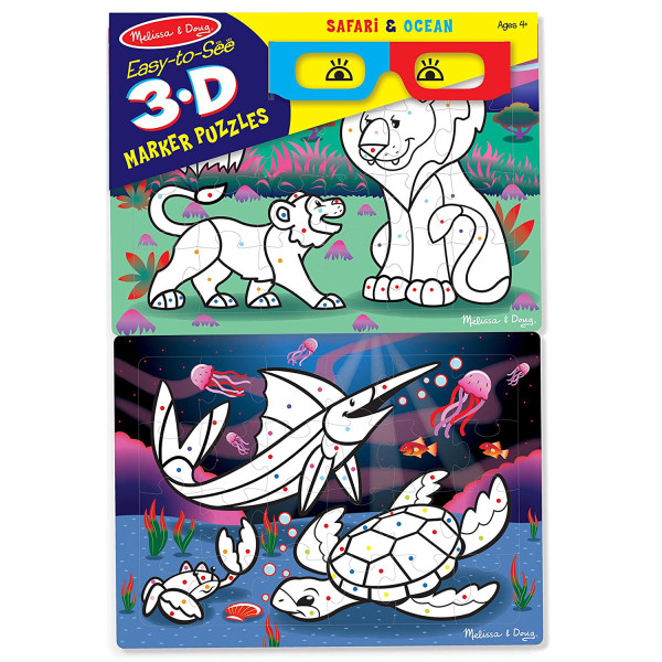 3D розмальовка по крапкам "Сафарі / Океан" Melissa&Doug (MD8823)