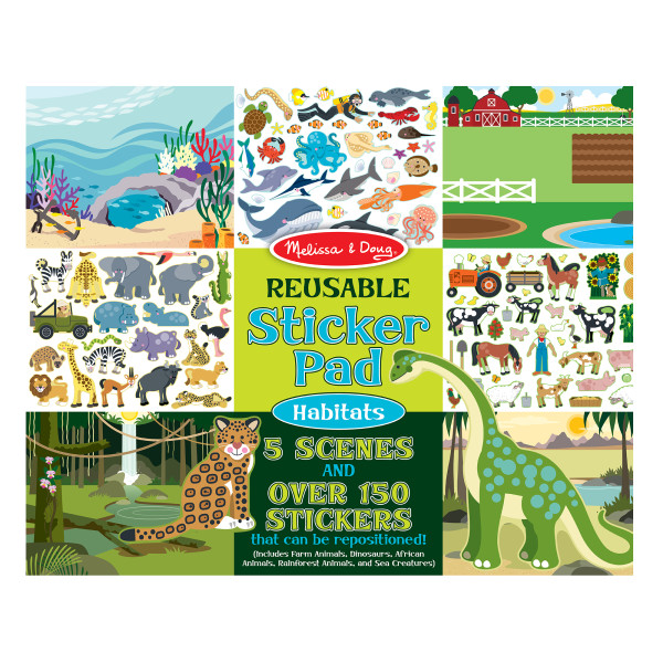 Набір багаторазових наліпок "Місця існування тварин" Melissa&Doug (MD4196)