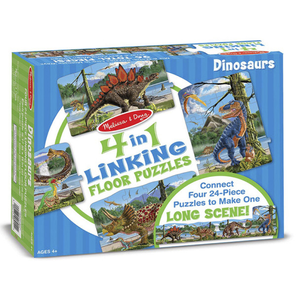 Мега-пазл, 4 в 1 "Динозаври", 96 елементів Melissa&Doug (MD8914)