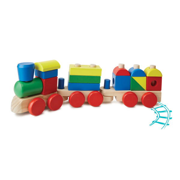 Дерев'яний поїзд з кубиків Melissa&Doug (MD572)