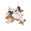 Літак металевий інерційний Same Toy Aircraft світло, музика, коричневий