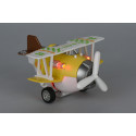 Літак металевий інерційний Same Toy Aircraft світло, музика, жовтий