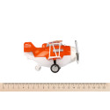 Літак металевий інерційний Same Toy Aircraft світло, музика, помаранчевий
