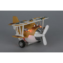 Літак металевий інерційний Same Toy Aircraft світло, музика, коричневий