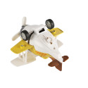 Літак металевий інерційний Same Toy Aircraft світло, музика, жовтий