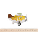 Літак металевий інерційний Same Toy Aircraft світло, музика, жовтий