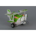 Літак металевий інерційний Same Toy Aircraft світло, музика, зелений