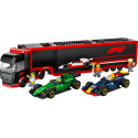 Конструктор LEGO City Вантажівка F1 з автомобілями RB20 та AMR24