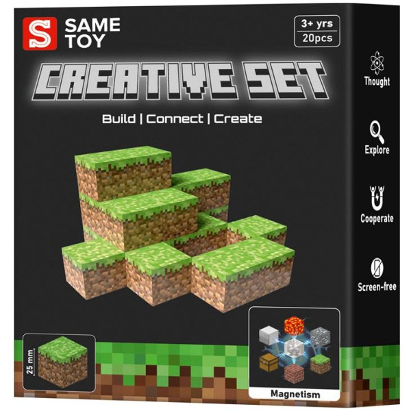 Конструктор магнітний Same Toy Creative Set Grass 20ел