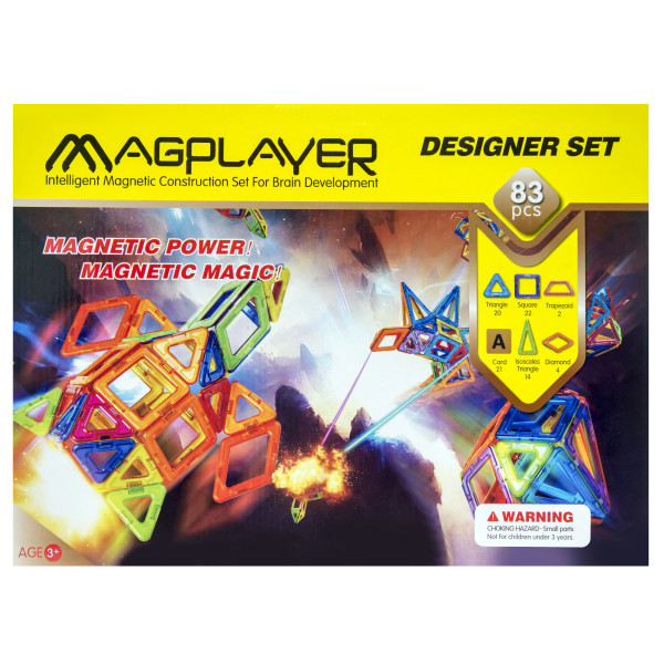 Конструктор Magplayer магнітний набір 83ел