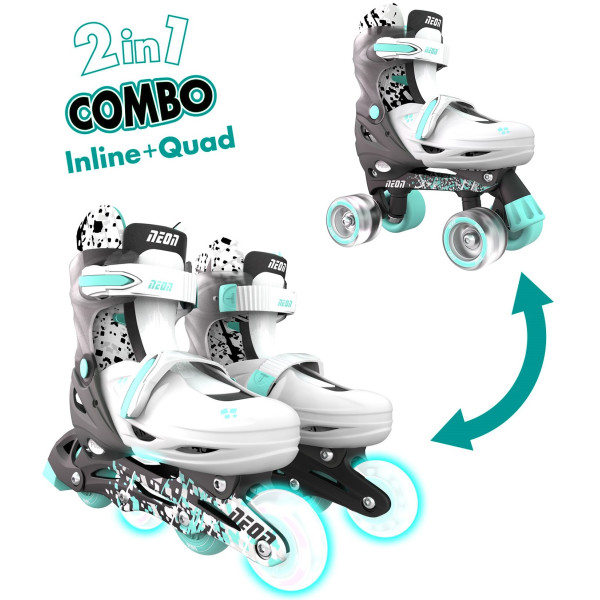 Роликові ковзани Neon Combo, розмір 30-33, сірий