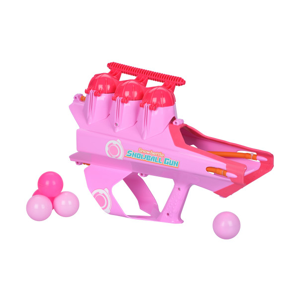 Пістолет-рогатка Same Toy 2в1 літо-зима, м'ячик/сніг, 45см, рожевий