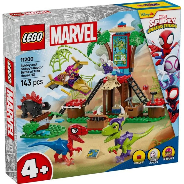 Конструктор LEGO Spidey Битва Павука та раптора Гоббі у штаб-будинку на дереві