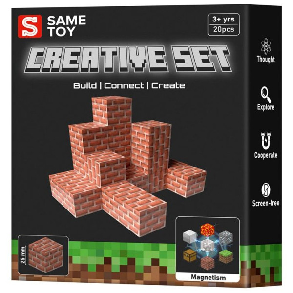 Конструктор магнітний Same Toy Creative Set Brick 20ел