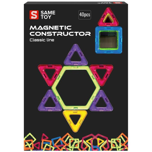 Конструктор магнітний конструктор Same toy Classic line 40ел