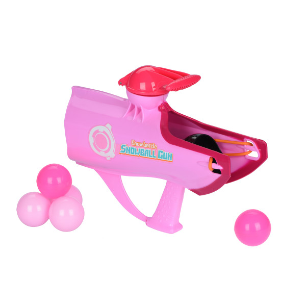 Пістолет-рогатка Same Toy 2в1 літо-зима, м'ячик/сніг, 31см, рожевий
